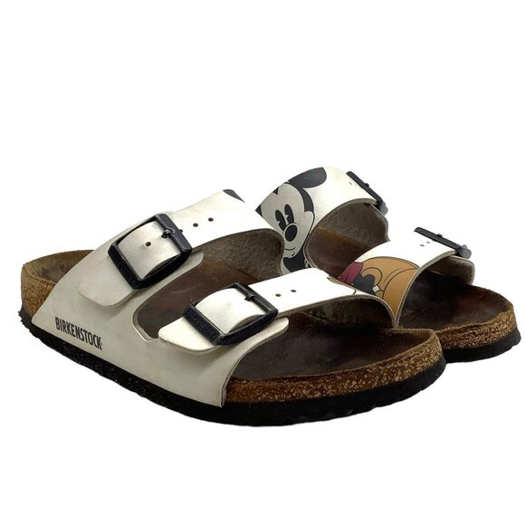 Birkenstock Disney Collab Mickey Minnie Print Arizona Birko-Flor Sandals 36 5 - Picture 4 of 12